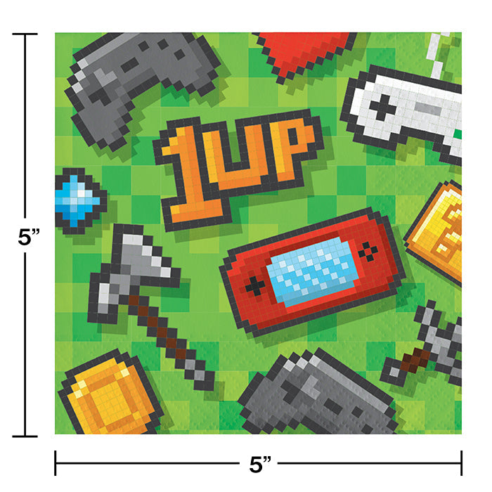 Party Decorations Video Game Party Beverage Napkins, 16 ct