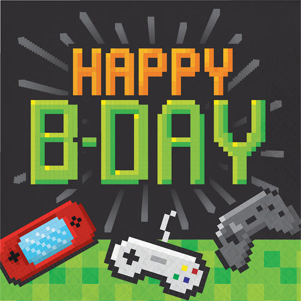 Party Decorations Video Game Party Birthday Napkins, 16 ct