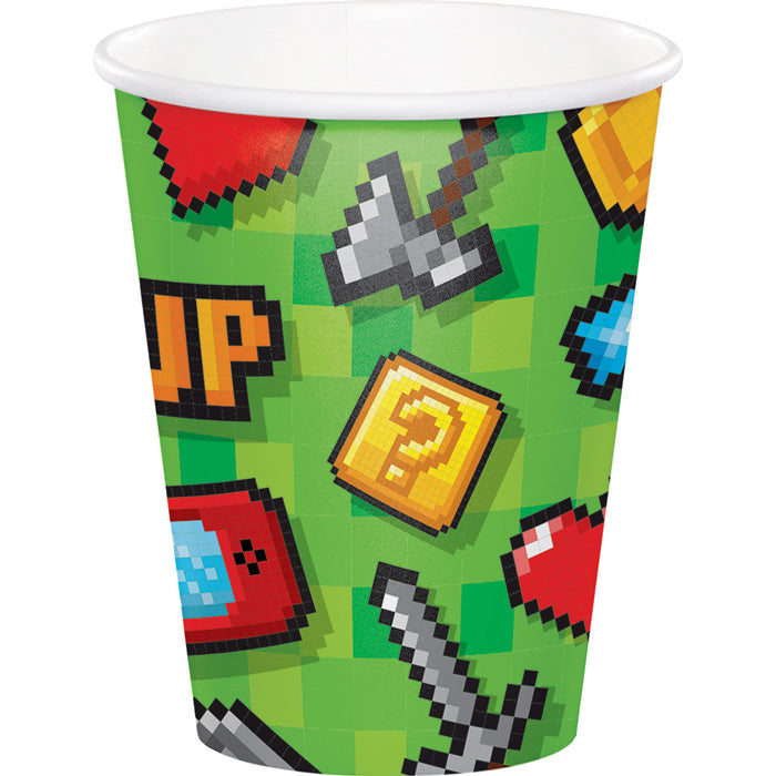 Party Decorations Gaming Party Hot/Cold Paper Cups 9 Oz., 8 ct