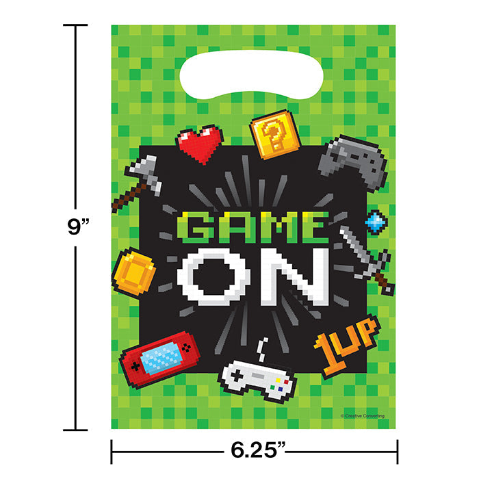 Party Decorations Video Game Party Favor Bag, 8 ct