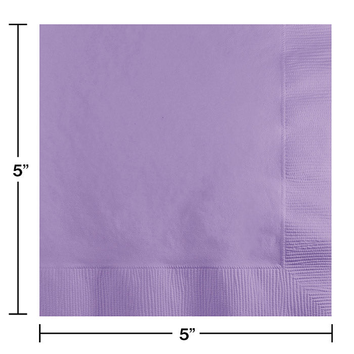 Party Decorations Luscious Lavender Beverage Napkin 2Ply, 50 ct