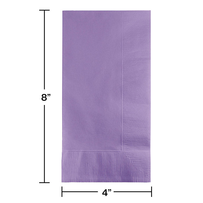 Party Decorations Luscious Lavender Dinner Napkins 2Ply 1/8Fld, 50 ct