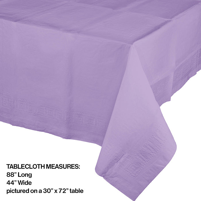 Party Decorations Luscious Lavender Tablecover 54"X 108" Polylined Tissue