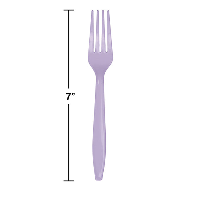 Party Decorations Luscious Lavender Purple Plastic Forks, 24 ct