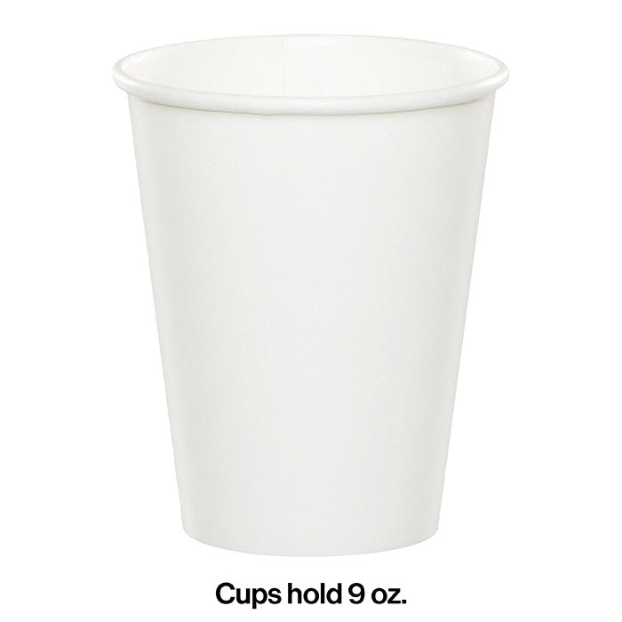 Party Decorations White Hot/Cold Paper Paper Cups 9 Oz., 8 ct