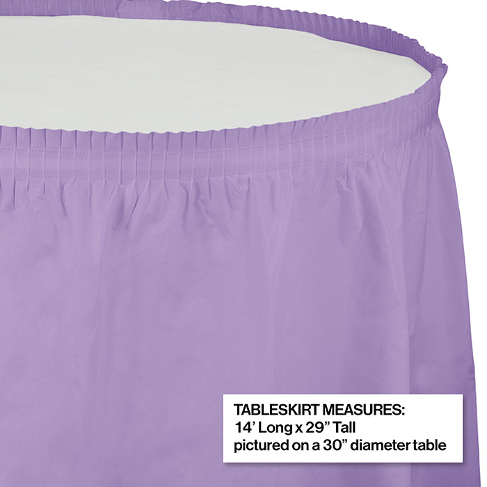 Party Decorations Luscious Lavender Plastic Tableskirt, 14' X 29"