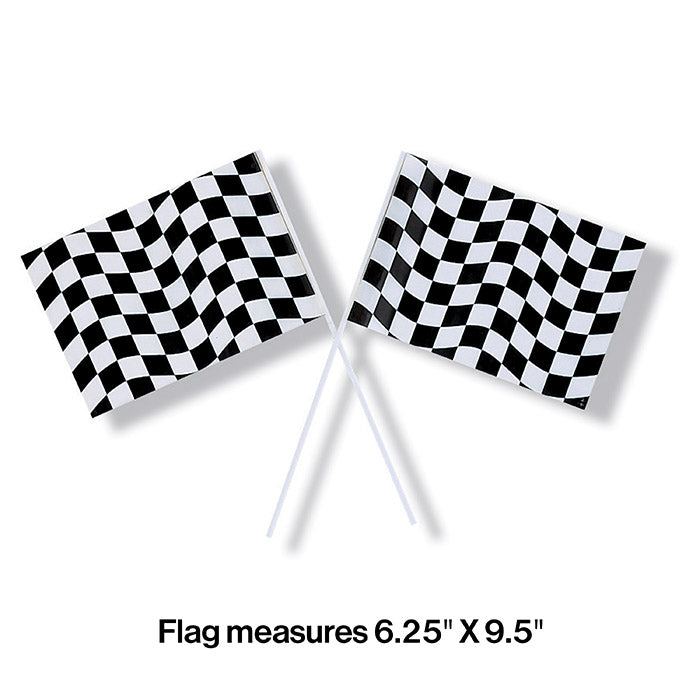 Party Decorations Black And White Check Flag