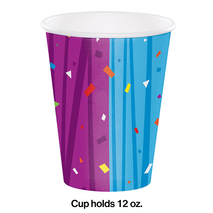 Party Decorations Milestone Celebrations Hot/Cold Paper Paper Cups 12 Oz., 8 ct