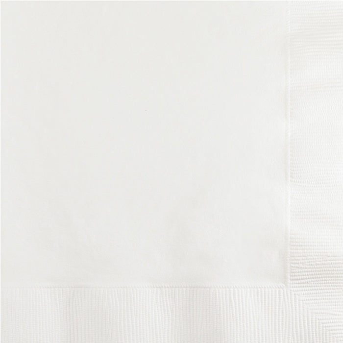 Party Decorations White Beverage Napkin, 3 Ply, 50 ct