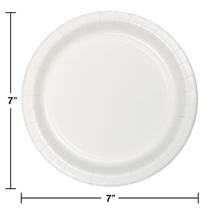 Party Decorations White Paper Dessert Plate, 8 Count