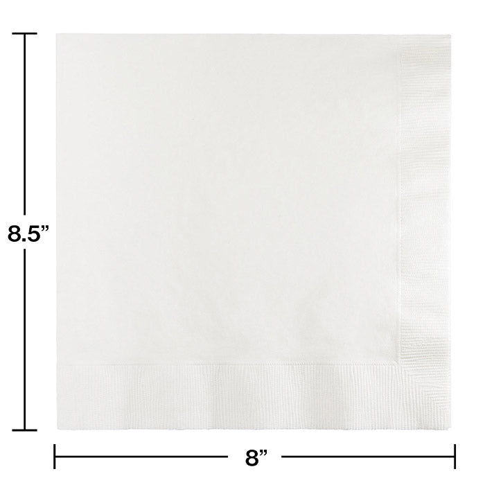 Party Decorations White Dinner Napkins 3Ply 1/4Fld, 25 ct