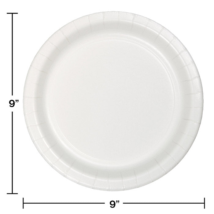 Party Decorations White Dinner Plate, 75 ct