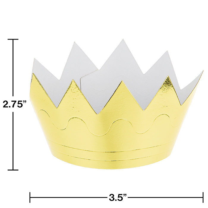 Party Decorations Mini Foil Crown, 6 ct