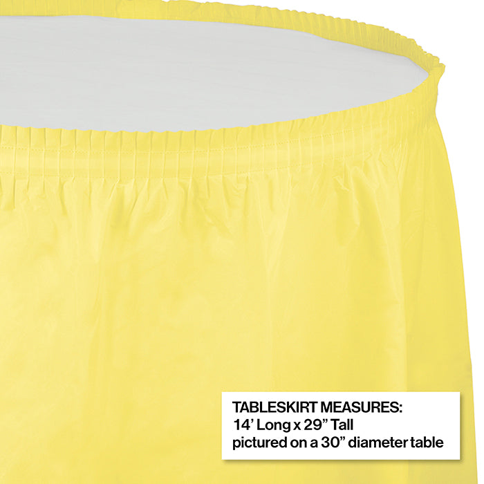 Party Decorations Mimosa Plastic Tableskirt, 14' X 29"