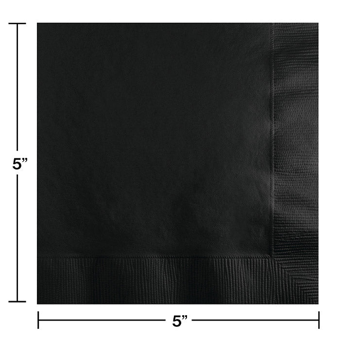 Party Decorations Black Beverage Napkins, 20 ct