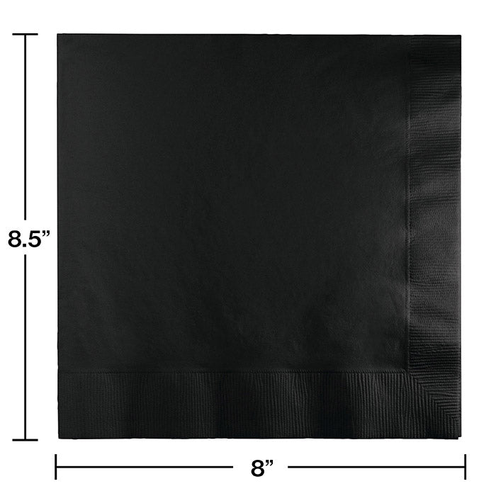 Party Decorations Black Velvet Dinner Napkins 3Ply 1/4Fld, 25 ct