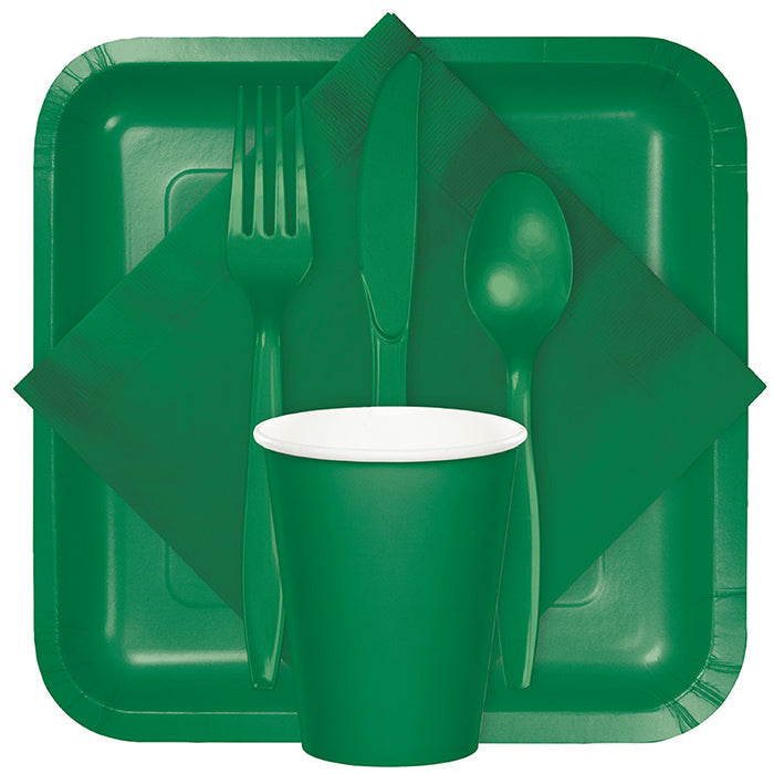 Party Decorations Emerald Green Dinner Napkins 2Ply 1/8Fld, 50 ct