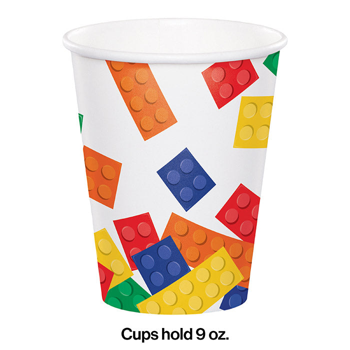 Party Decorations Block Party Hot/Cold Paper Cups 9 Oz., 8 ct