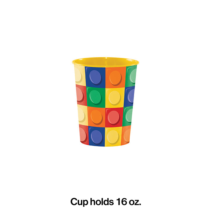 Party Decorations Block Party Plastic Keepsake Cup 16 Oz.