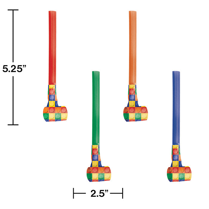 Party Decorations Block Party Party Blowers, 8 ct