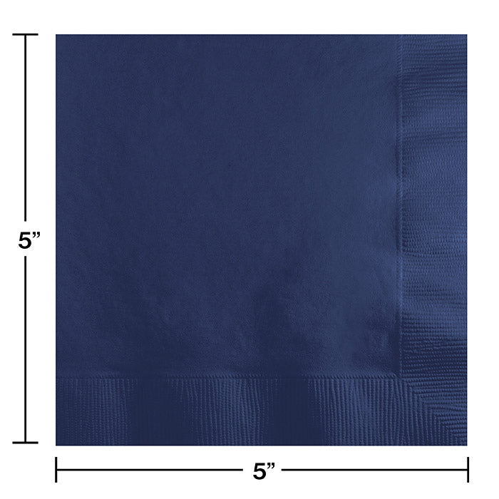 Party Decorations Navy Beverage Napkin 2Ply, 50 ct