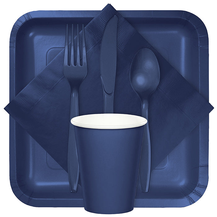 Party Decorations Navy Assorted Plastic Cutlery, 24 ct