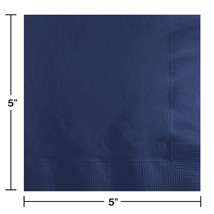 Party Decorations Navy Beverage Napkin 2Ply, 200 ct