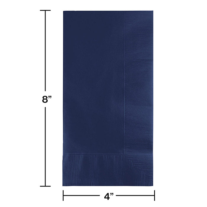 Party Decorations Navy Dinner Napkins 2Ply 1/8Fld, 100 ct