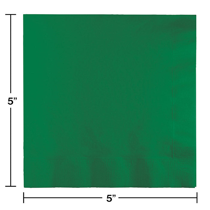 Party Decorations Emerald Green Beverage Napkins, 20 ct