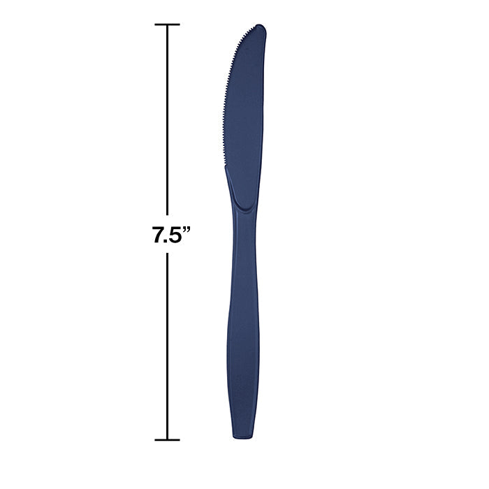 Party Decorations Navy Blue Plastic Knives, 50 ct