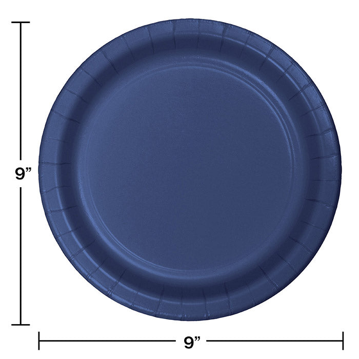 Party Decorations Navy Blue Paper Plates, 24 ct