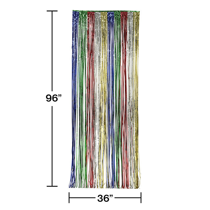 Party Decorations Foil Door Curtain Multicolor, 8'X3'