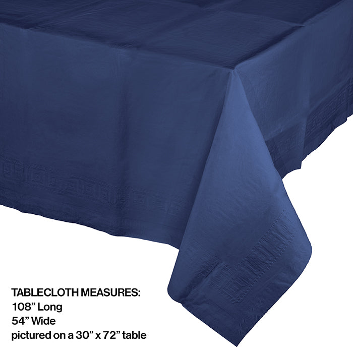 Party Decorations Navy Tablecover 54"X 108" Polylined Tissue