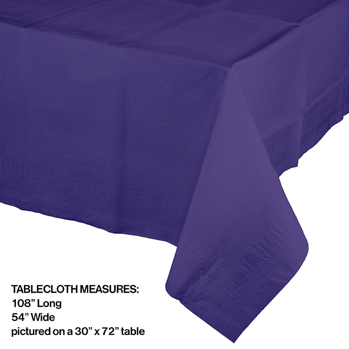 Party Decorations Purple Tablecover 54"X 108" Polylined Tissue