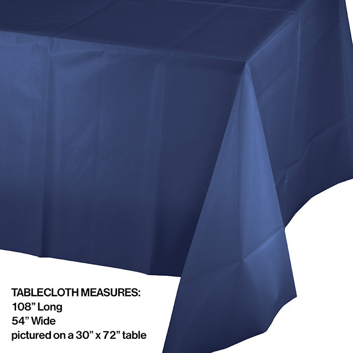 Party Decorations Navy Tablecover Plastic 54" X 108"