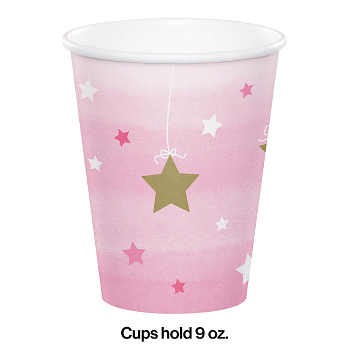 Party Decorations One Little Star - Girl Hot/Cold Paper Paper Cups 9 Oz., 8 ct