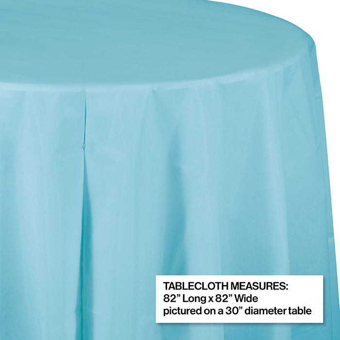 Party Decorations Pastel Blue  PlasticTablecover, Round 82"