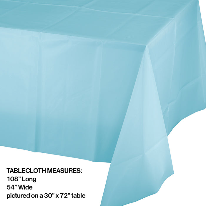 Party Decorations Pastel Blue Tablecover Plastic 54" X 108"