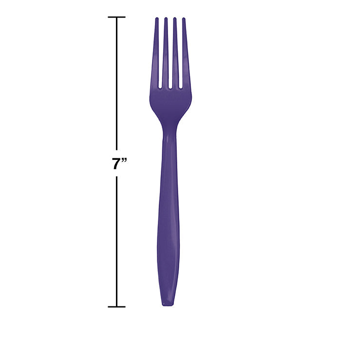 Party Decorations Purple Plastic Forks, 50 ct