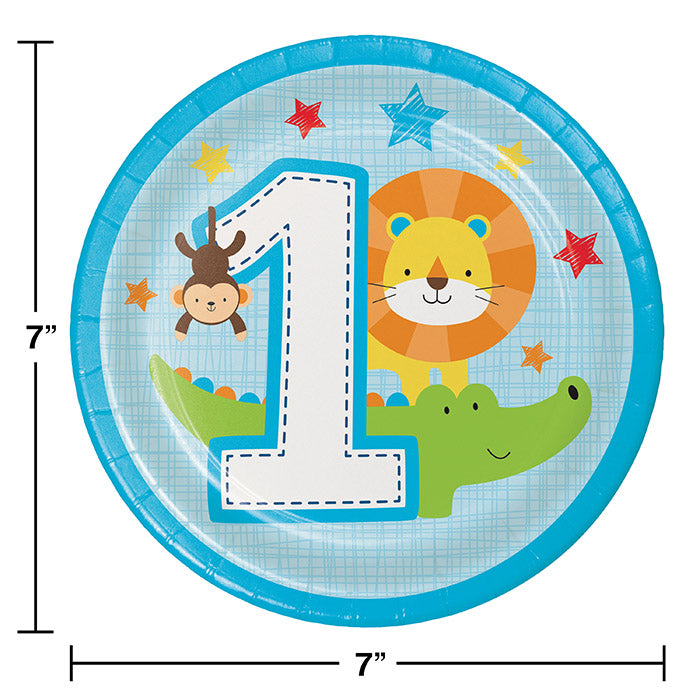 Party Decorations One Is Fun Boy Dessert Plates, 8 ct