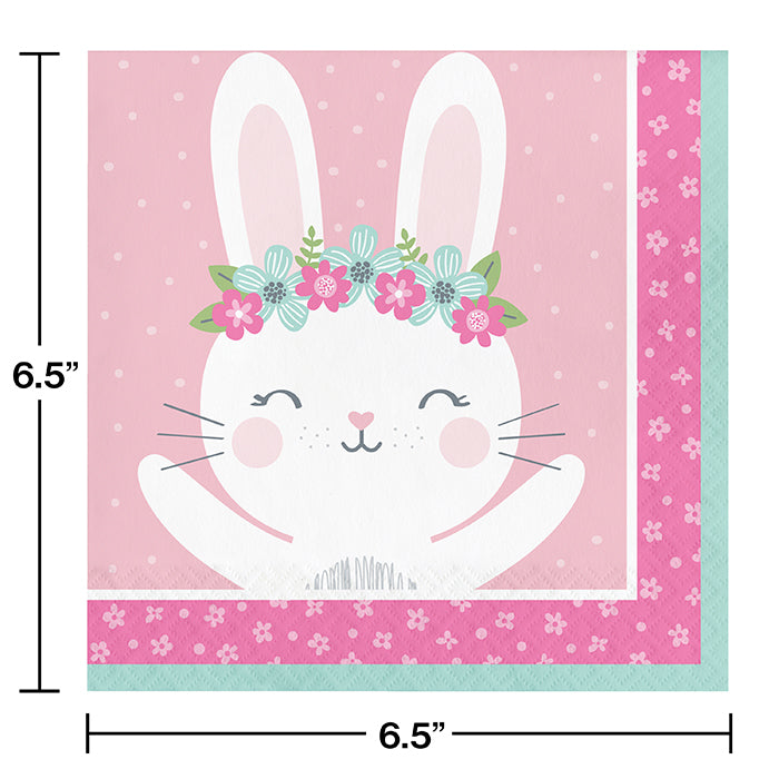 Party Decorations Birthday Bunny Lunch Napkins, 16 ct