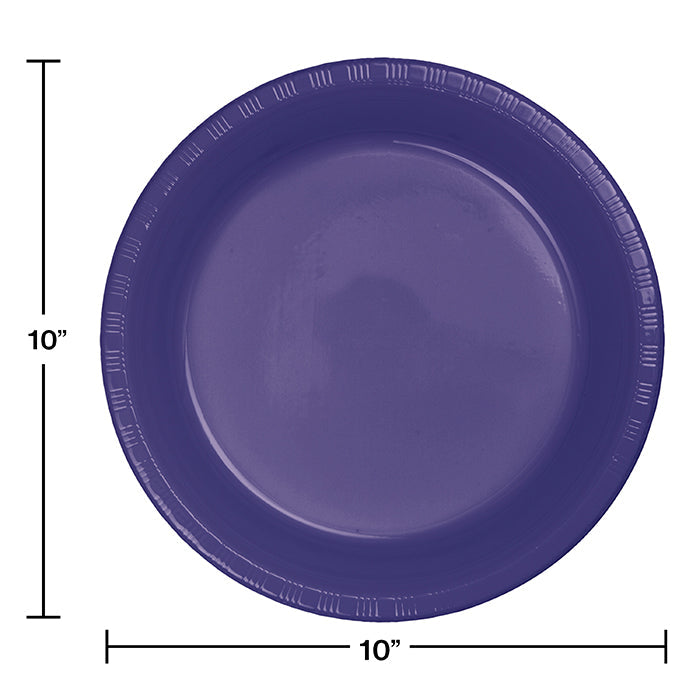 Party Decorations Purple Plastic Banquet Plates, 20 ct