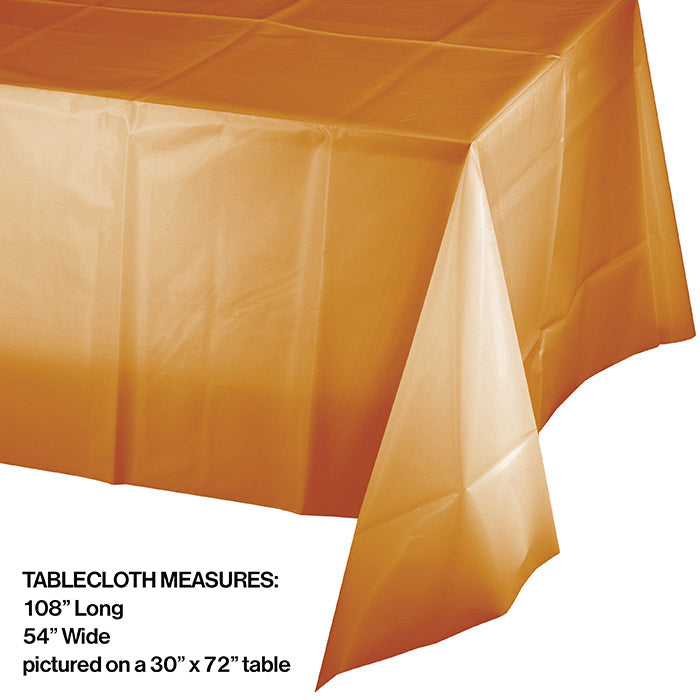 Party Decorations Pumpkin Spice Tablecover Plastic 54" X 108"