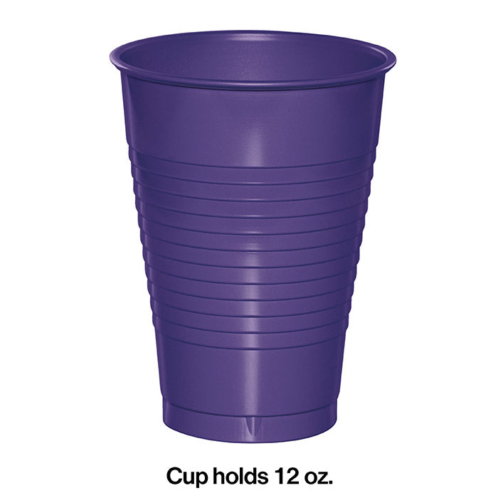 Party Decorations Purple 12 Oz Plastic Cups, 20 ct