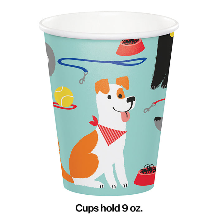 Party Decorations Dog Party Hot/Cold Paper Cups 9 Oz., 8 ct