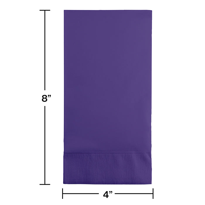 Party Decorations Purple Guest Towel, 3 Ply, 16 ct