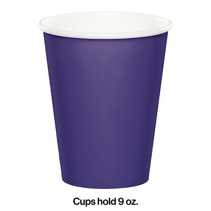 Party Decorations Purple Hot/Cold Paper Paper Cups 9 Oz., 24 ct