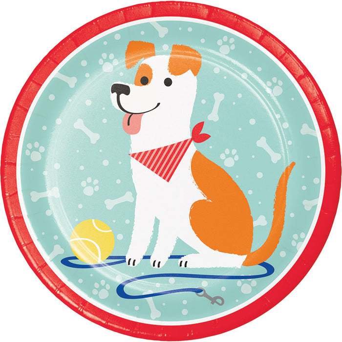 Party Decorations Dog Party Paper Plates, 8 ct