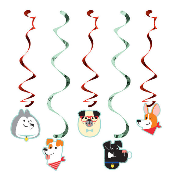 Party Decorations Dog Party Dizzy Danglers, 5 ct