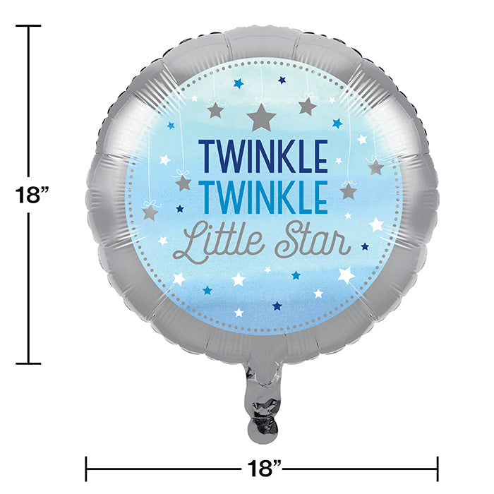 Party Decorations One Little Star - Boy Metallic Balloon 18"